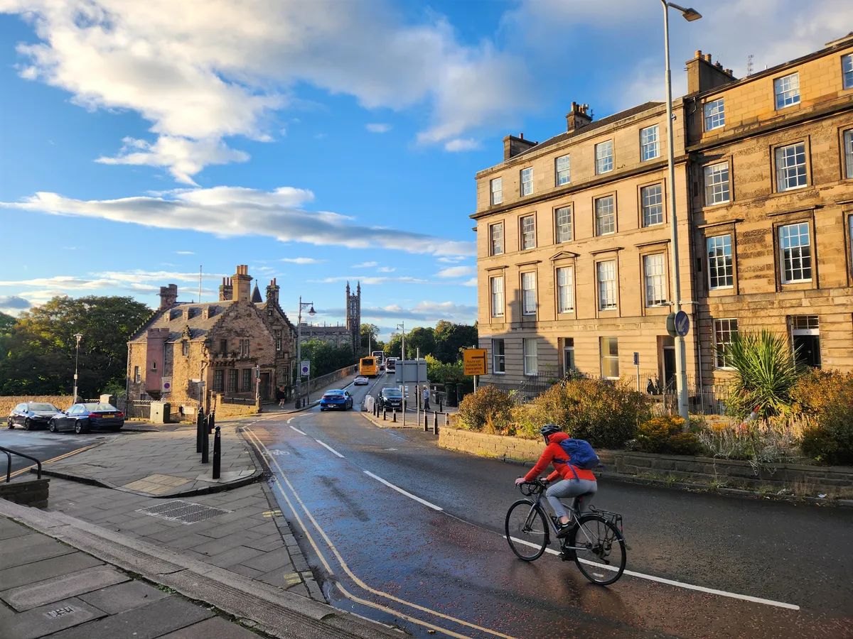 Cyclist in Edinburgh
